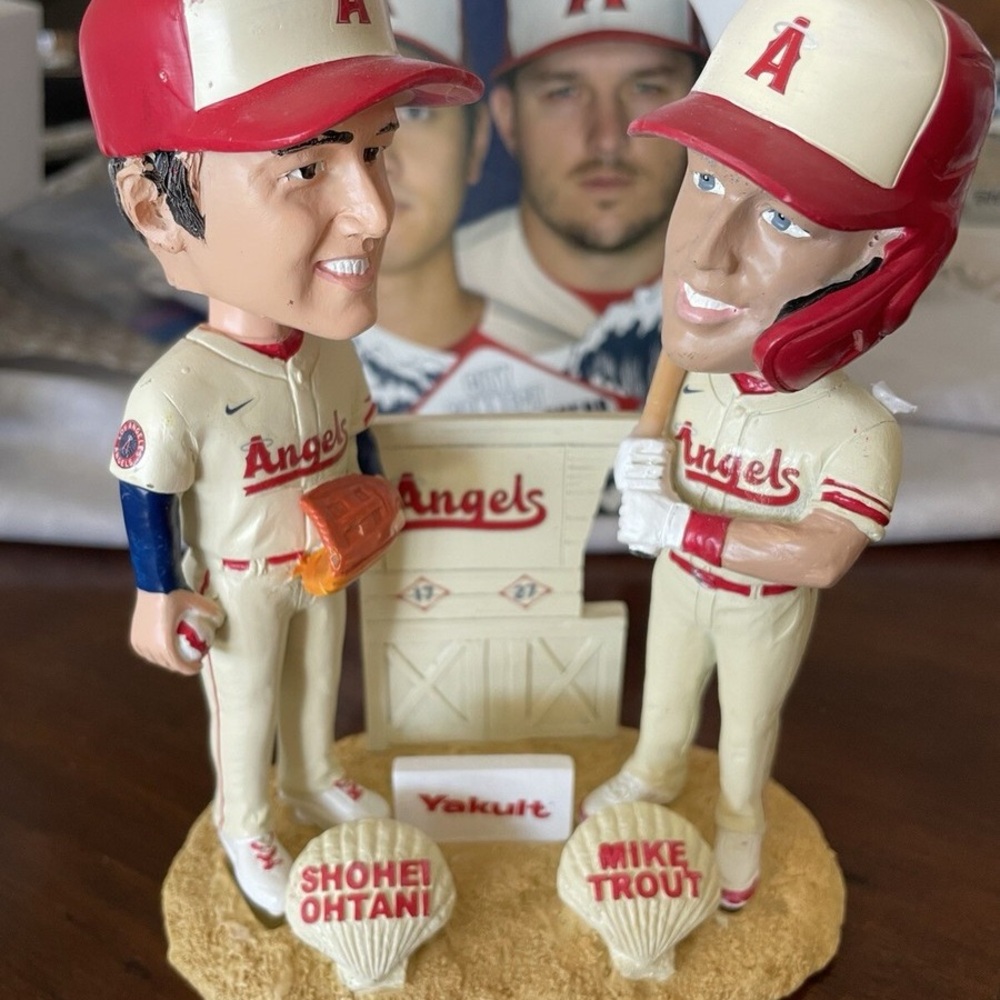 Angels Shohei Ohtani and Mike Trout Bobblehead